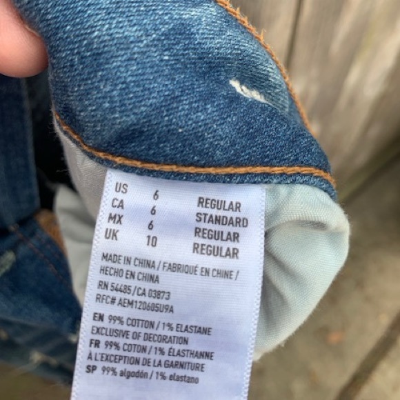 Ankle length destroyed denim size 6 - Picture 3 of 3
